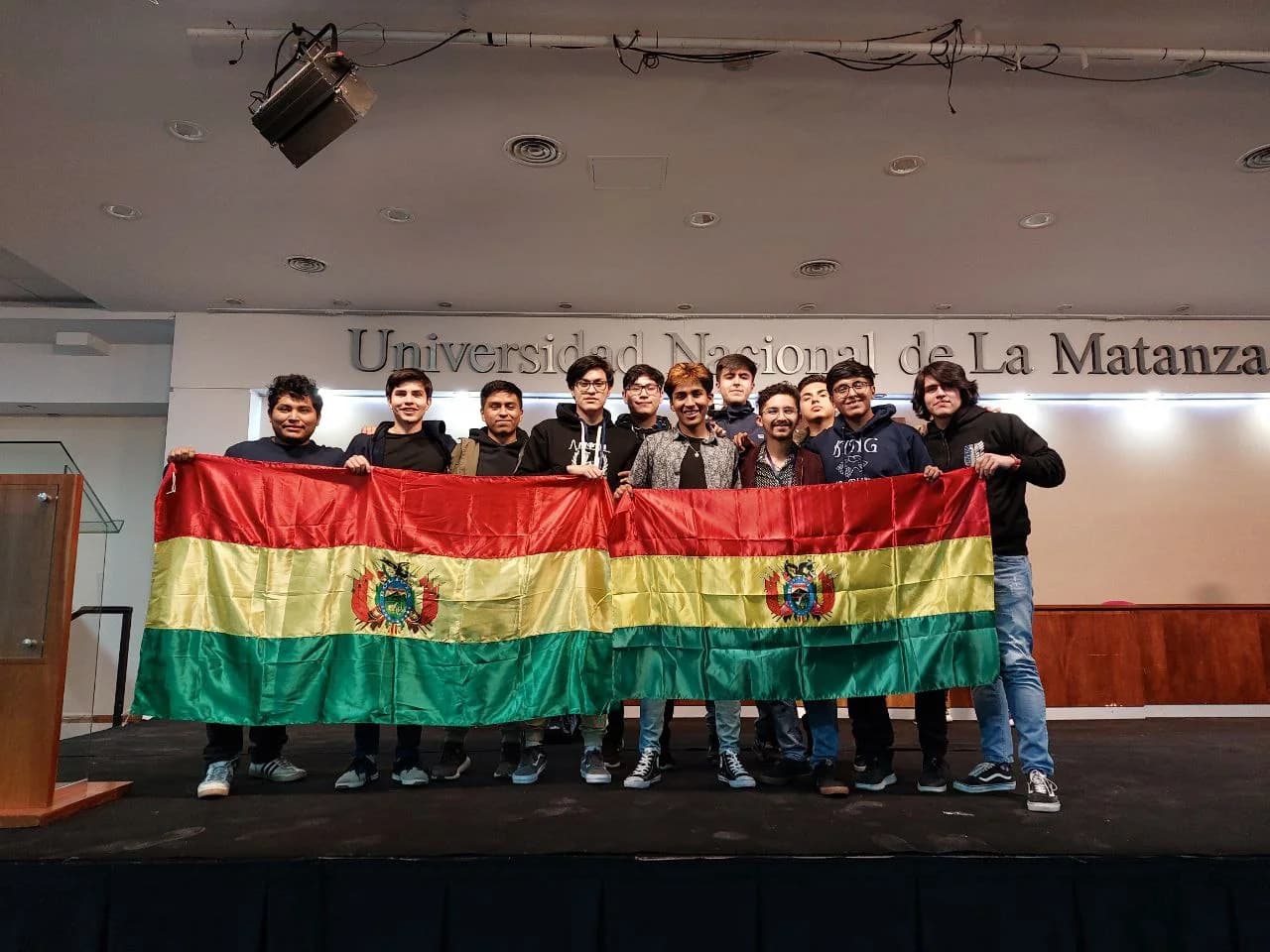 Bolivian participants at the programming contest training camp in Argentina